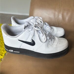 Nike Air Force 1 White and Black Sneakers